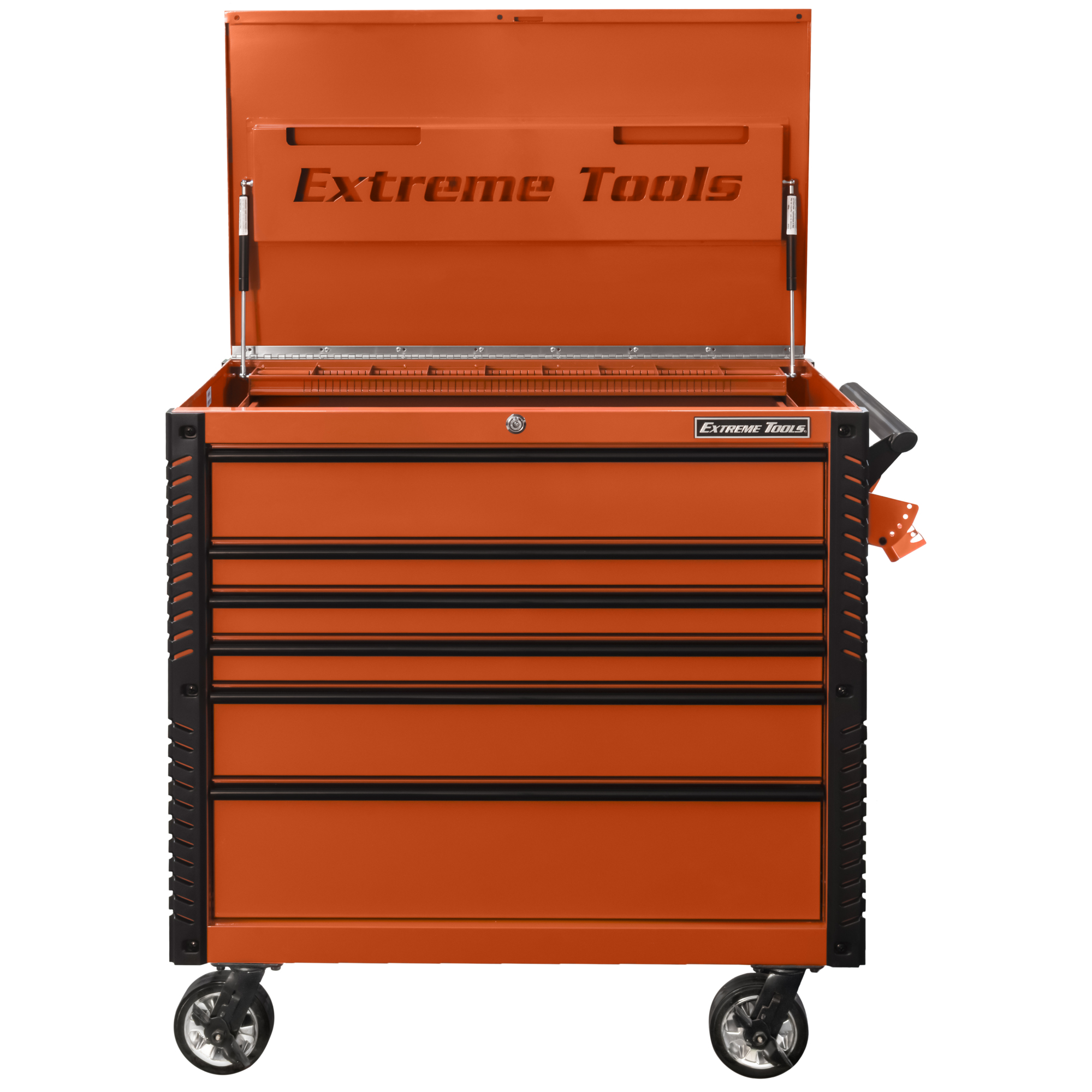 Extreme Tools EX Tool Cart Series - 41in.W x 25in.D, 6 Drawers, Orange, Model# EX4106TCORBK